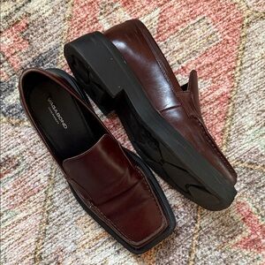 Vagabond Burgundy Square toe Real Leather loafers size 37